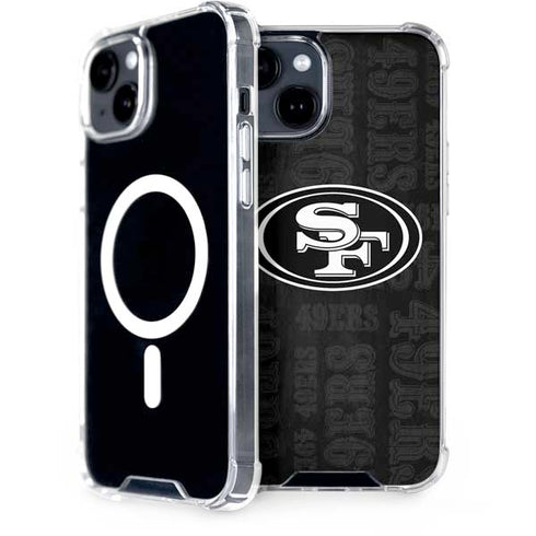NFL San Franciso 49ers Black & White iPhone 13 MagSafe Case