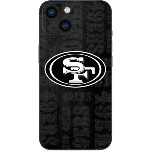 NFL San Franciso 49ers Black & White iPhone 13 Mini Skin