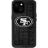NFL San Franciso 49ers Black & White iPhone 13 Mini Waterproof Case
