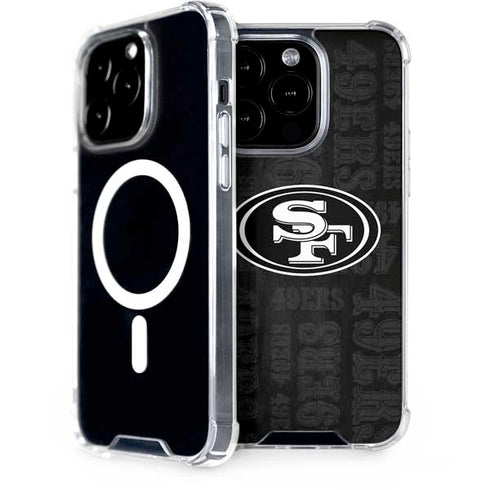 NFL San Franciso 49ers Black & White iPhone 13 Pro MagSafe Case