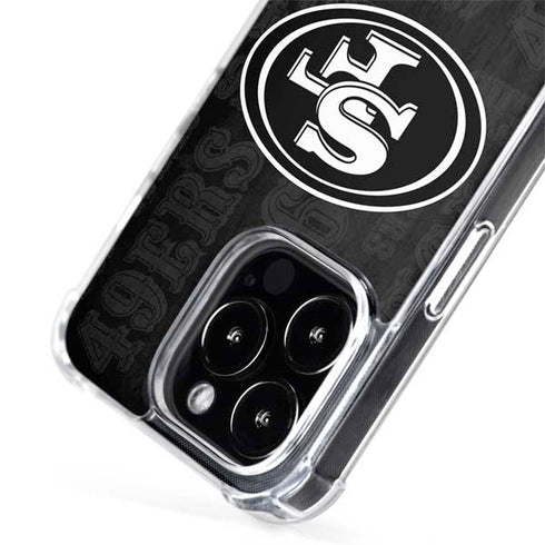 NFL San Franciso 49ers Black & White iPhone 13 Pro MagSafe Case