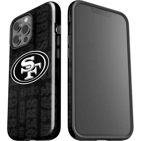 NFL San Franciso 49ers Black & White iPhone 13 Pro Max Impact Case