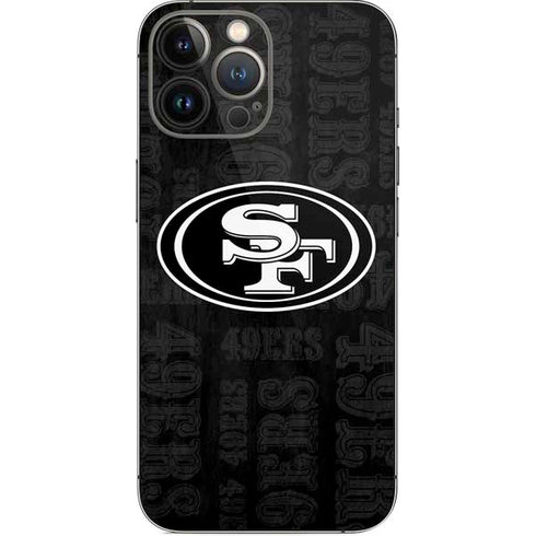 NFL San Franciso 49ers Black & White iPhone 13 Pro Max Skin