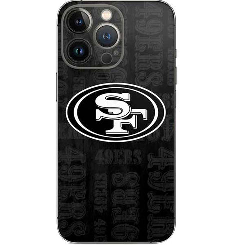 NFL San Franciso 49ers Black & White iPhone 13 Pro Skin