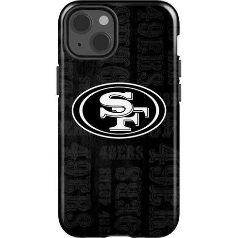 NFL San Franciso 49ers Black & White iPhone 15 Impact Case
