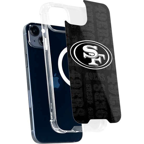 NFL San Franciso 49ers Black & White iPhone 15 Plus MagSafe Case