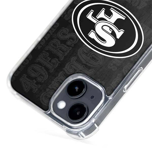 NFL San Franciso 49ers Black & White iPhone 15 Plus MagSafe Case