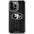 NFL San Franciso 49ers Black & White iPhone 15 Pro Clear Case