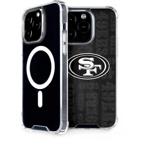 NFL San Franciso 49ers Black & White iPhone 15 Pro MagSafe Case