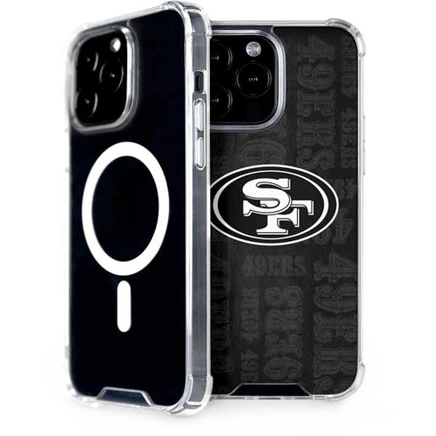 NFL San Franciso 49ers Black & White iPhone 15 Pro Max MagSafe Case