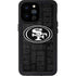 NFL San Franciso 49ers Black & White iPhone 14 Pro Max Waterproof Case