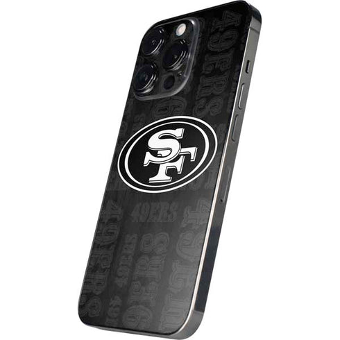 NFL San Franciso 49ers Black & White iPhone 14 Pro Skin