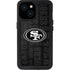 NFL San Franciso 49ers Black & White iPhone 15 Waterproof Case