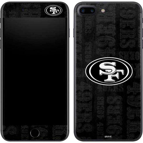 NFL San Franciso 49ers Black & White iPhone 8 Plus Skin