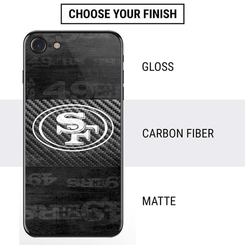 NFL San Franciso 49ers Black & White iPhone SE (2nd & 3rd Gen) Skin