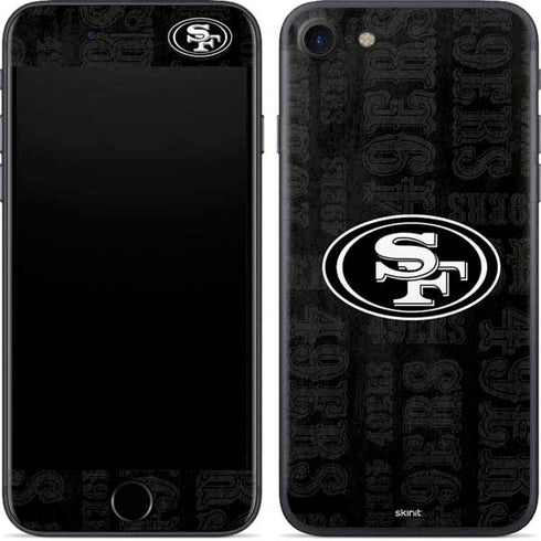 NFL San Franciso 49ers Black & White iPhone SE (2nd & 3rd Gen) Skin