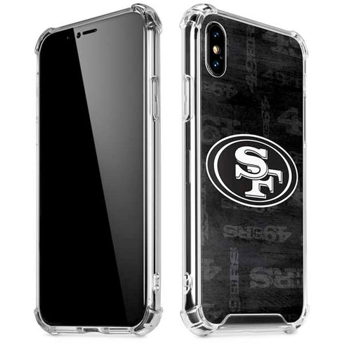 NFL San Franciso 49ers Black & White iPhone X/XS Clear Case