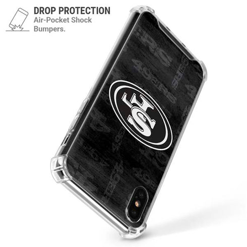 NFL San Franciso 49ers Black & White iPhone X/XS Clear Case