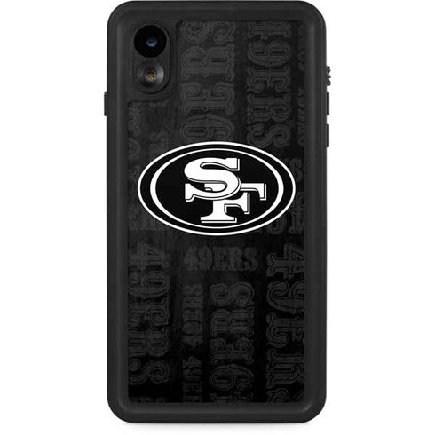 NFL San Franciso 49ers Black & White iPhone XR Waterproof Case