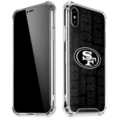 NFL San Franciso 49ers Black & White iPhone XS Max Clear Case
