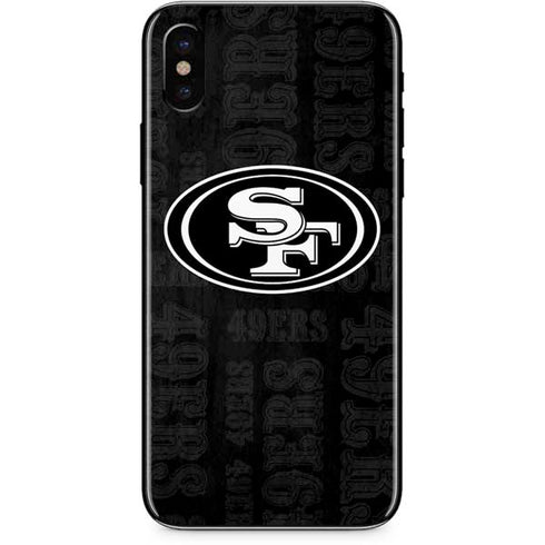 NFL San Franciso 49ers Black & White iPhone XS Max Skin