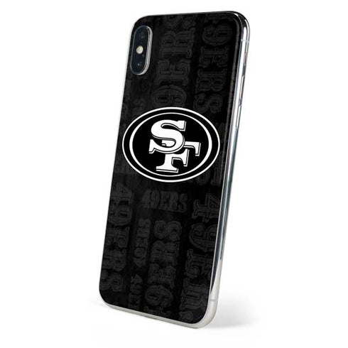 NFL San Franciso 49ers Black & White iPhone XS Skin