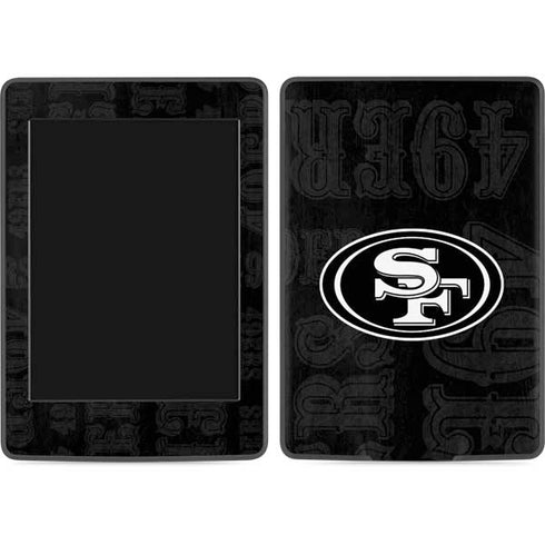 NFL San Franciso 49ers Black & White Amazon Kindle Skin