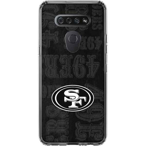 NFL San Franciso 49ers Black & White LG K51/Q51 Clear Case