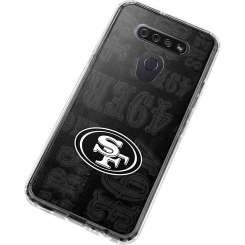 NFL San Franciso 49ers Black & White LG K51/Q51 Clear Case