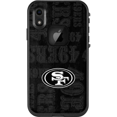 NFL San Franciso 49ers Black & White LifeProof Fre iPhone Skin