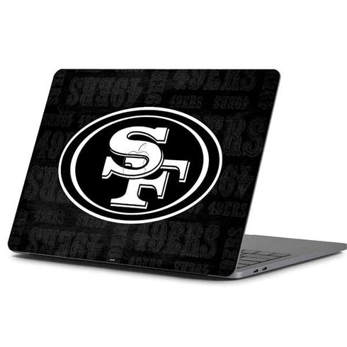 NFL San Franciso 49ers Black & White Apple MacBook Pro 13-inch Skin