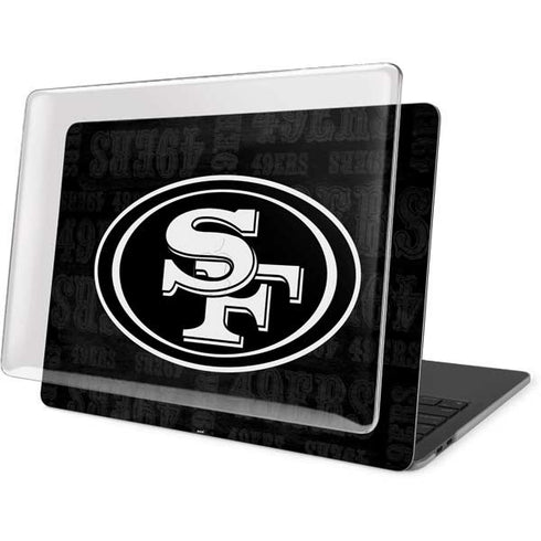 NFL San Franciso 49ers Black & White MacBook Pro 15in (2016-19) Case plus Skin