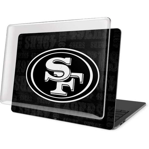 NFL San Franciso 49ers Black & White MacBook Pro 16in (2019-20) Case plus Skin