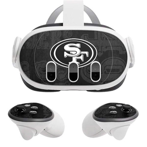 NFL San Franciso 49ers Black & White Meta Quest 3 Skin