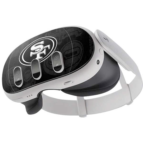 NFL San Franciso 49ers Black & White Meta Quest 3 Skin