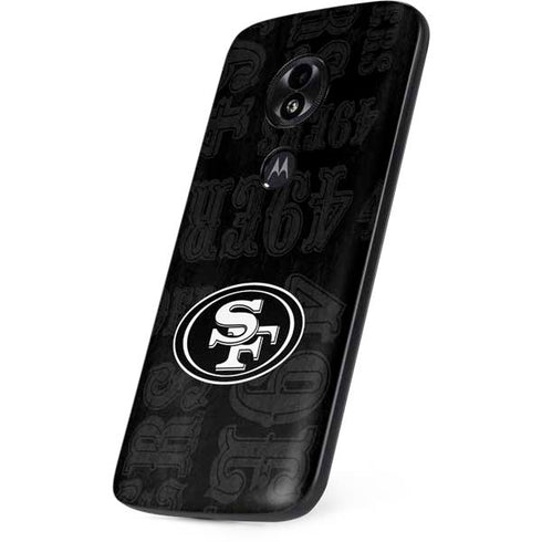 NFL San Franciso 49ers Black & White Moto E5 Play Skin