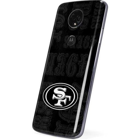 NFL San Franciso 49ers Black & White Moto E5 Plus Skin