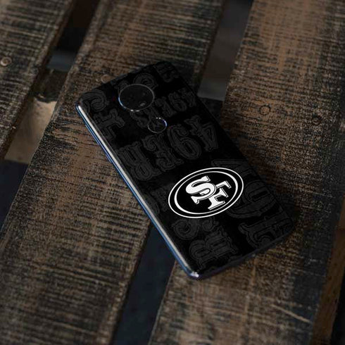 NFL San Franciso 49ers Black & White Moto E5 Plus Skin