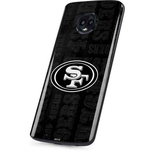 NFL San Franciso 49ers Black & White Moto G6 Skin