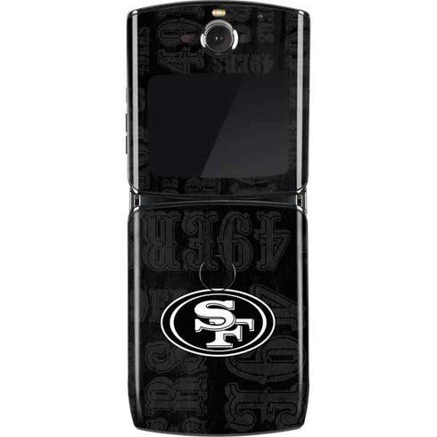 NFL San Franciso 49ers Black & White Motorola RAZR Skin