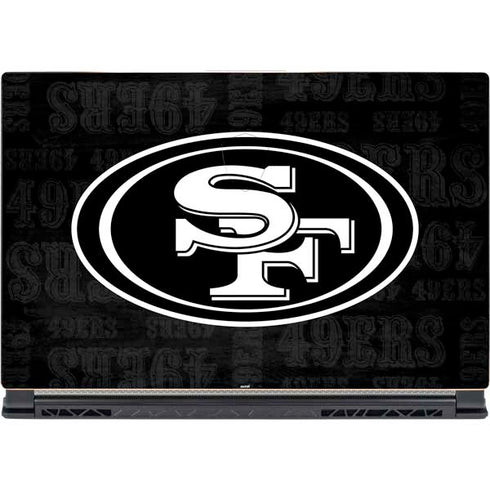 NFL San Franciso 49ers Black & White MSI GS65 Stealth Laptop Skin