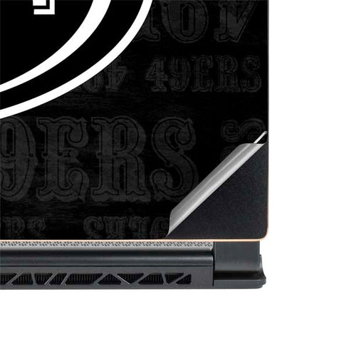NFL San Franciso 49ers Black & White MSI GS65 Stealth Laptop Skin