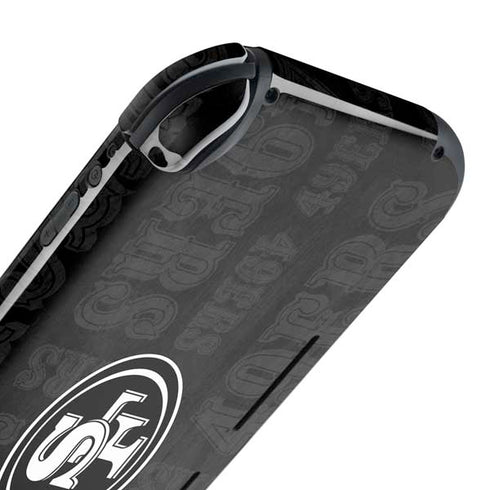 NFL San Franciso 49ers Black & White Nintendo Switch Lite Skin