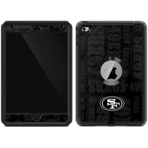 NFL San Franciso 49ers Black & White Otterbox Defender iPad Skin