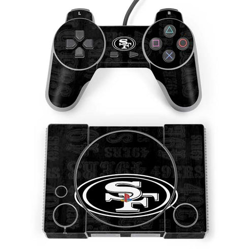 NFL San Franciso 49ers Black & White PlayStation Classic Bundle Skin
