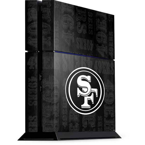 NFL San Franciso 49ers Black & White PS4 Console Skin