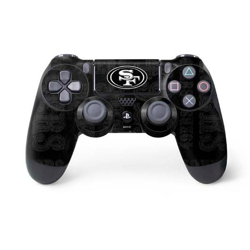 NFL San Franciso 49ers Black & White PS4 Controller Skin