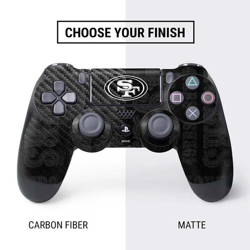 NFL San Franciso 49ers Black & White PS4 Controller Skin