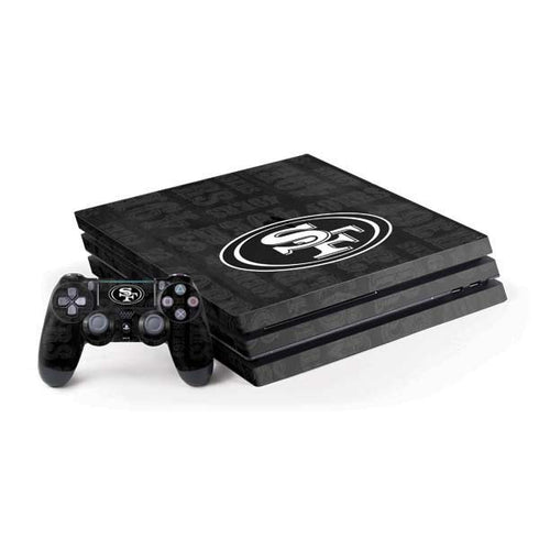 NFL San Franciso 49ers Black & White PS4 Pro Bundle Skin