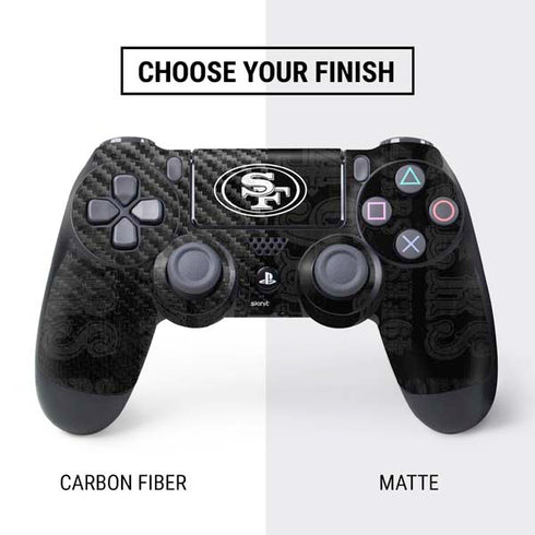 NFL San Franciso 49ers Black & White PS4 Pro/Slim Controller Skin
